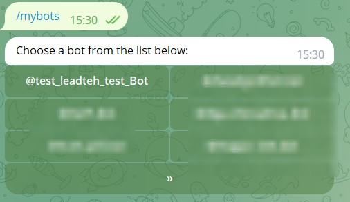 Настройка телеграм бота
